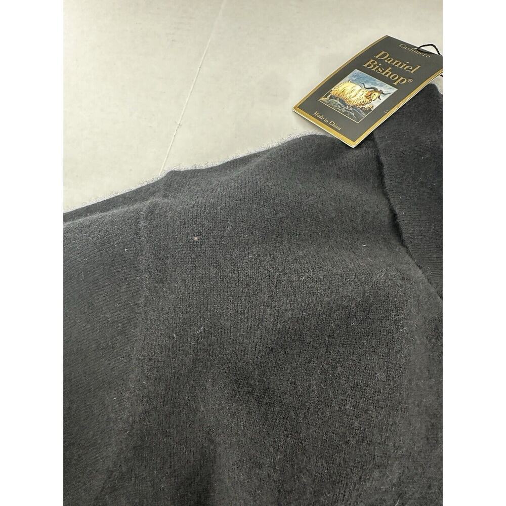 Daniel Bishop 2 Ply Cashmere Sweater Mens Sz XXL *Needs Repair* Has Holes Black - Picture 5 of 16